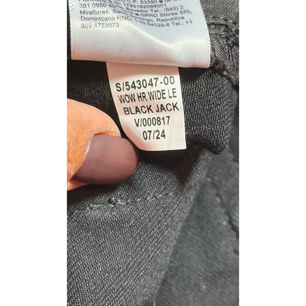 Old Navy Womens High-Rise Wow Wide Leg Jeans Black Jack S/543047-00 Size 6 - Picture 6 of 8